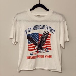 VINTAGE: Operation Desert Storm Patriotic Crop Tee